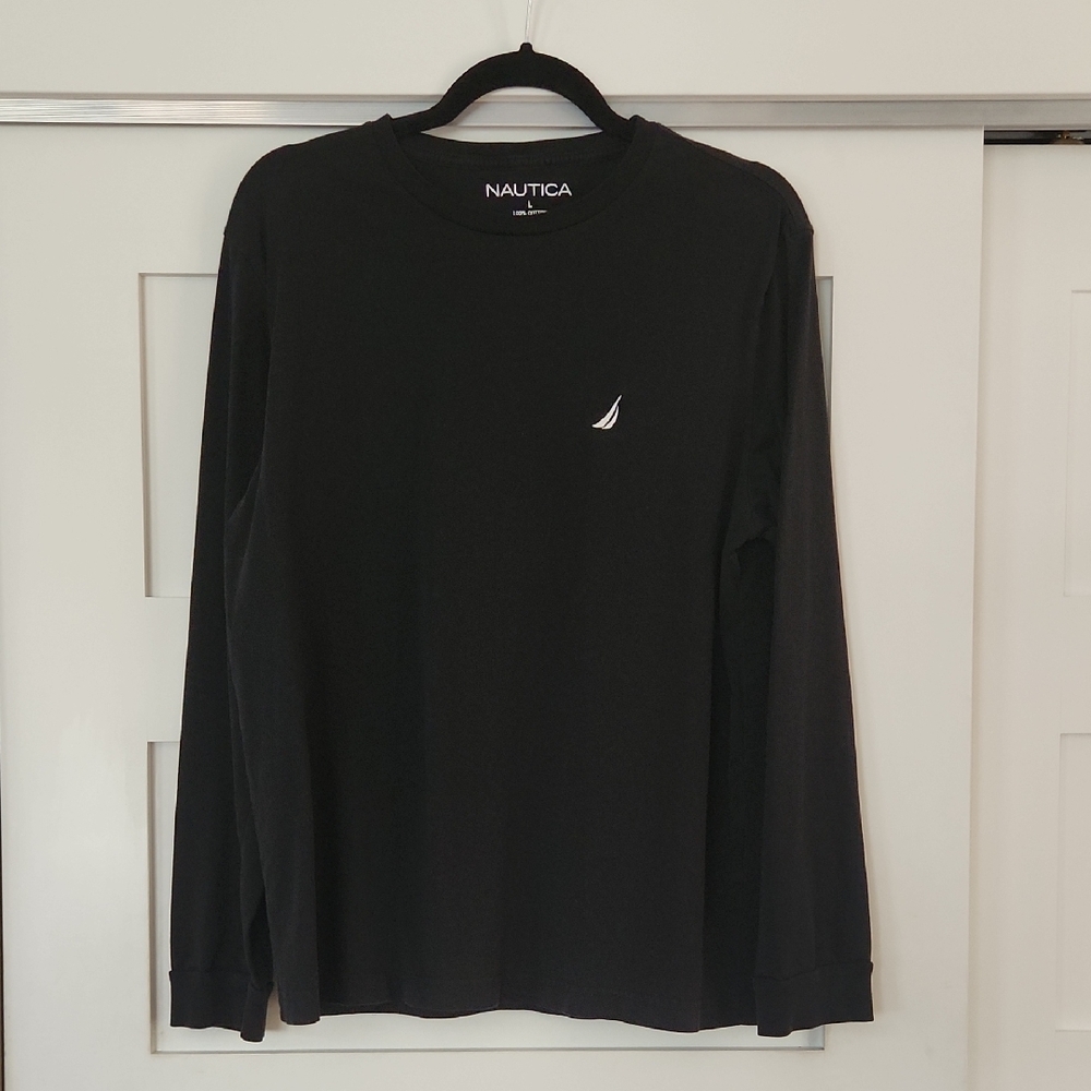 Nautica Men's Classic Black Long Sleeve Tee